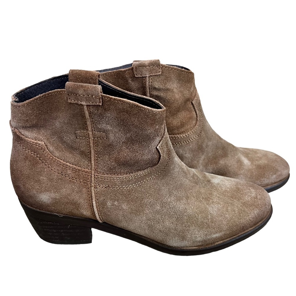 Diba True Tan Suede Moon River Heeled Ankle Boots size 8 34210